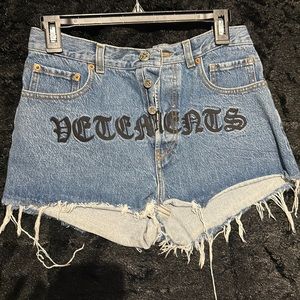 Vetements denim shorts